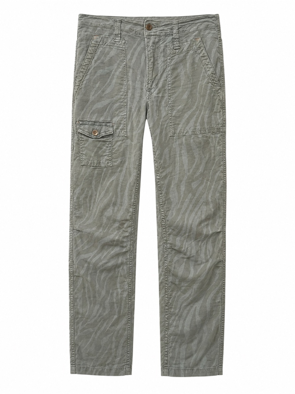 Anthropologie The Wanderer Zebra Utility Cargo Pants Blue Gray Size 25/0